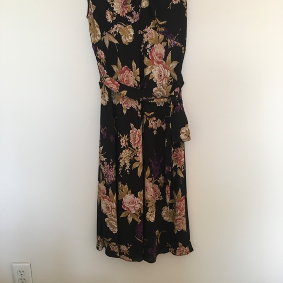 NWT Lauren Ralph Lauren Floral Bubble Crepe Cap-Sleeve Dress Sz 6 Empire waist - Picture 4 of 15
